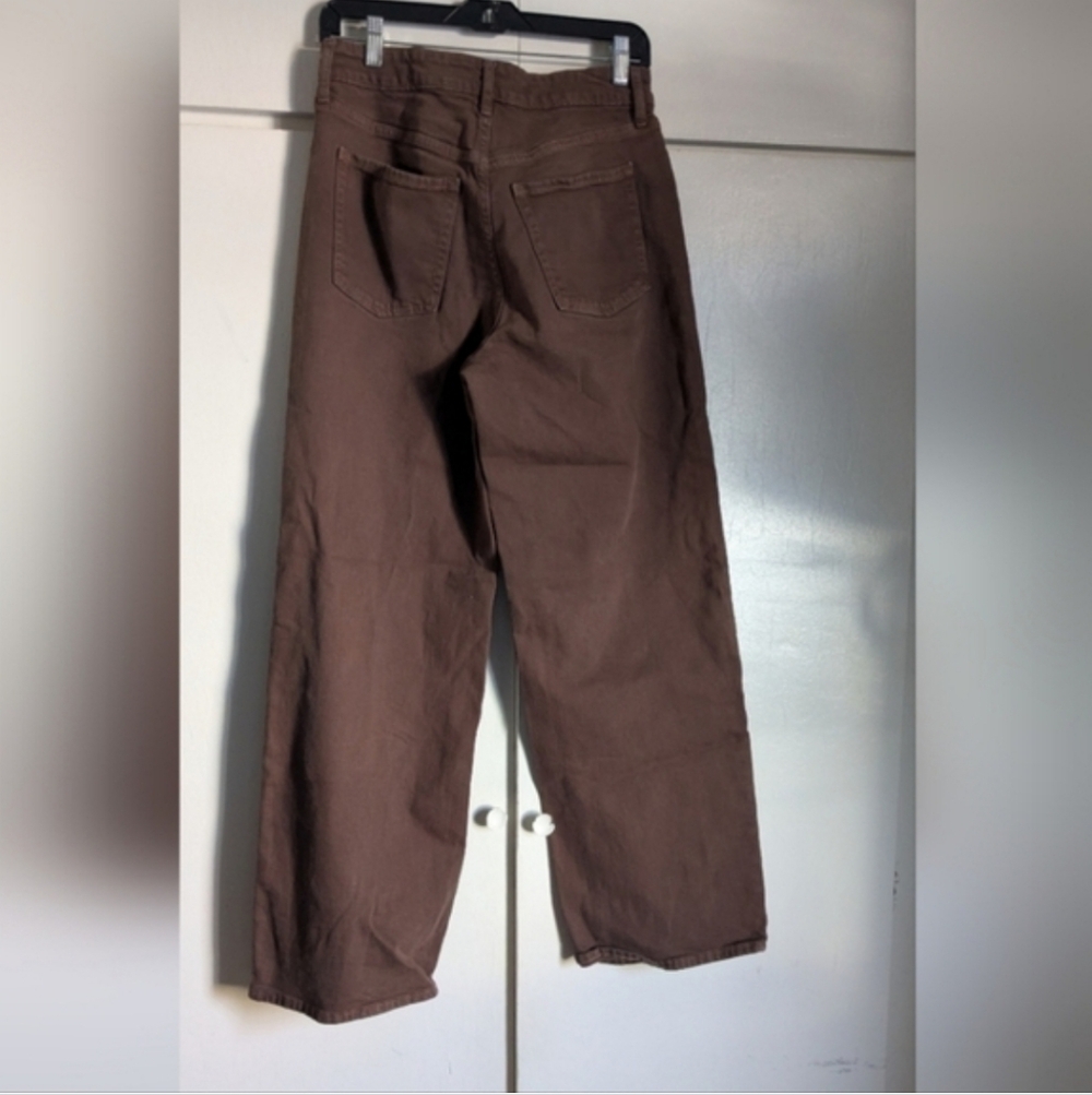 Old Navy Brown High Rise Wide Leg Straight Jeans - Picture 7 of 11